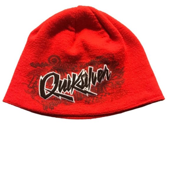 Quicksilver Red Unisex Recycled Fabric Beanie - Picture 1 of 3